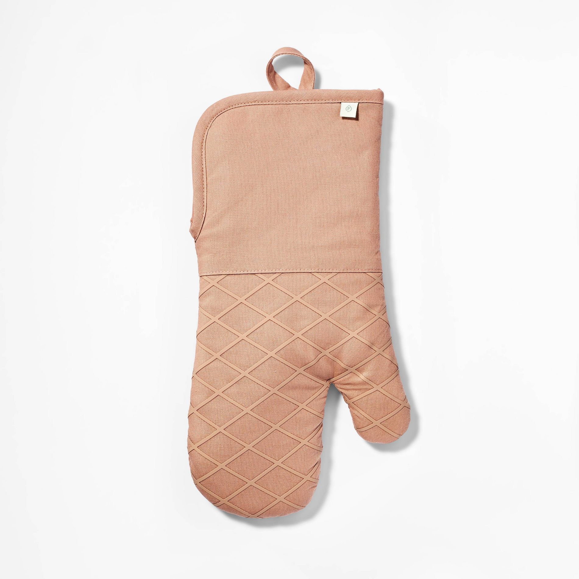 Oven Mitt Terracotta Orange - Figmint™: Modern Solid Cotton, Machine Washable, Silicon Gripper, 14" [US_DRIVER_LICENSE] .5"
