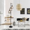 Tangkula Industrial 3-Light Floor Lamp Metal Freestanding Cage Floor Lighting Lamp - 3 of 4