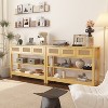 APRILSOUL 43.3" Sofa/Console Table - with 3 Top Drawers and 2 Open Shelves, Farmhouse Style - 2 of 4