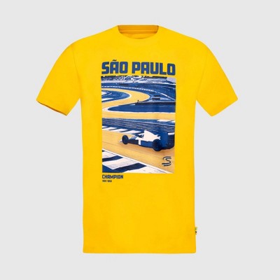 Ayrton Senna F1 Sao Paulo Circuit Graphic T-Shirt