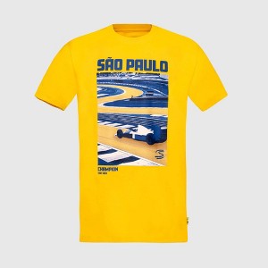 Ayrton Senna F1 Sao Paulo Circuit Graphic T-Shirt - 1 of 4