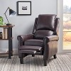GDFStudio Pacific Contemporary Upholstered Pushback Recliner with Birch Wood Legs - 2 of 4