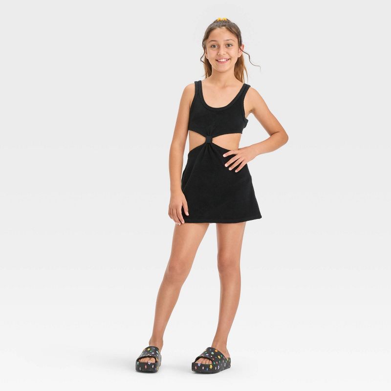 Girls&#39; Solid Terry Cover Up Dress - art class&#8482;, 4 of 5