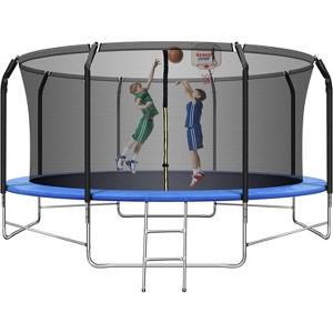 LLHZSY 14FT Trampoline with Balance Bar & Basketball Hoop - 1 of 4