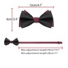 INSPIRE CHIC Men's Two Color Layered Adjustable Solid Color Bow Ties - 3 of 4