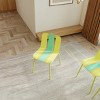 4-Piece Minimalist Patio Chair Set with Sturdy Metal Legs, Indoor Outdoor Armless Chairs for Porch, Garden or Balcony-The Pop Home - 3 of 4