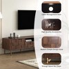 ORRD Mid Century TV Stand - 2-Drawer Media Console for 85" TVs, Entertainment Storage for Living Room/Bedroom（Brown） - 4 of 4