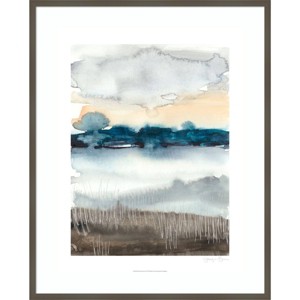 Amanti Art Lakeview Sunset I by Jennifer Goldberger Wood Framed Wall Art Print - 1 of 4