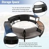 Whisen Spa Surround Spa Frame Patio Rattan Sofa Set with Storage Spaces, Mini Sofa and Comfortable Cushion - 4 of 4