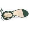 Allegra K Women's Clear Strap Padded Insole Lace Up Block Heels Sandals - 4 of 4