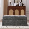 Lyngins Modern Chenille Ottoman Bench, Upholstered Entryway Bench, Versatile Foot Stool for Living Room Bedroom Entryway and Office - 2 of 4
