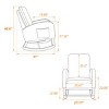 Rocking Accent Chair with High Backrest, Side Pockets and Rubber Wood Legs, Armchair for Living Room, Bedroom, Cozy Reading-Tanpinhause - 3 of 4