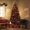 7.5 FT Pre-lit Black Artificial Christmas Tree with Red Ornaments Home Office Store Holiday Decor - 2 of 4