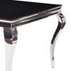 Acme Furniture Fabiola Dining Table Black Glass Top/Stainless Steel - 4 of 4