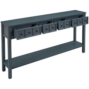 NicBex 60"Console Table with 4 Drawers Narrow Long Entryway Table with Open Shelf for Hallway,Living Room - 1 of 4