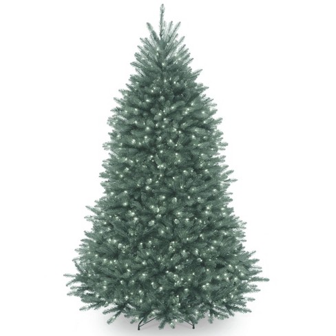 6 5ft National Christmas Tree Company Pre Lit Dunhill Blue Fir Hinged Artificial Christmas Tree With Clear Lights Target