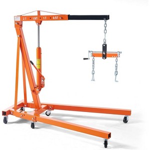 AMERLIFE 2-Ton Hydraulic Engine-Hoist with 6 Wheels(with Lever), Foldable Heavy Duty Lift - 1 of 4