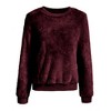 Women's Ribbed Fuzzy Crewneck Pullover Sweater - bobi - 2 of 3