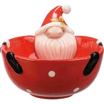 Tabletop 4.0" Santa Gnome Bowl Christmas Primitives By Kathy  -  Serving Bowls