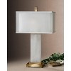 Uttermost Athanas Lamp – White Alabaster Base with Fabric Shade, 29" Tall - 2 of 4