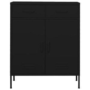 vidaXL Storage Cabinet Black Steel 31.5 x 13.8 x 40.0 in - 1 of 4