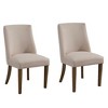 Alpine Furniture,Kensington Set of 2 Upholstered Parson Chairs, Reclaimed Natural - 3 of 3