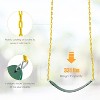 Safstar 40 Inch Saucer Tree Swing with Pillow Handle Adjustable Hanging Rope, Round Flying Swing Seat for Kids, Outdoor Round Platform Swing - 3 of 4