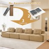 153" Modern Modular Sectional Sofa for Living Room, Corduroy Fabric,4-Seater Couch with Deep Seat, No Assembly,Camel - 3 of 4