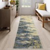 Washable Modern Abstract Rug Non Slip Low Pile Rug Soft Contemporary Throw Floor Cover Foldable Indoor Carpet for Living Room Bedroom Playroom - 2 of 4