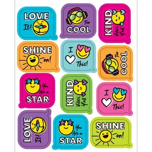 Carson Dellosa Education Kind Vibes Smiley Faces Shape Stickers, Pack of 72 (Pack of 10) - 1 of 1