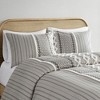 3Pcs Boho Style Duvet Set, Chenille Tufted Geometric Printed Bedding Set, 100% Cotton Bed Set with Matching Shams - 3 of 4