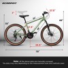 Grungis Mountain Bike with Front Suspension for Adults,21-Speed Shifter Lever with Gear Indicator,High Carbon Steel Frame,Disc Brake - 3 of 4