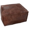 Erving Square Pouf Distressed Brown - WyndenHall - image 3 of 4