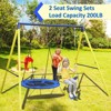 2 Seat Swing Set With Safety Belt For Backyard Swing Seat U-Shape Seat Swing For Indoor Outdoor Playground - 2 of 4