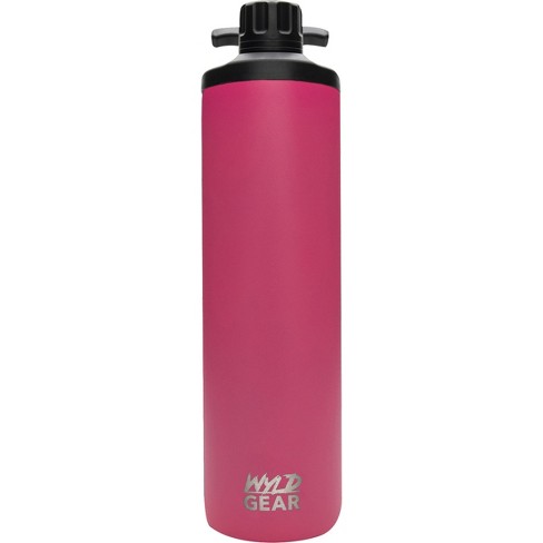 JoyJolt Vacuum Insulated Water Bottle with Flip Lid & Sport Straw Lid - 32  oz Large Hot/Cold Vacuum Insulated Stainless Steel Bottle - Pink