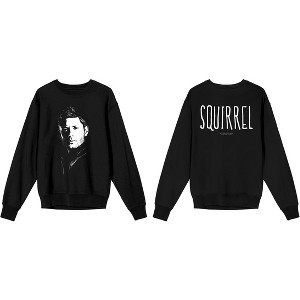 Supernatural Dean Winchester Squirrel Junior's Black Long Sleeve Shirt - 1 of 1