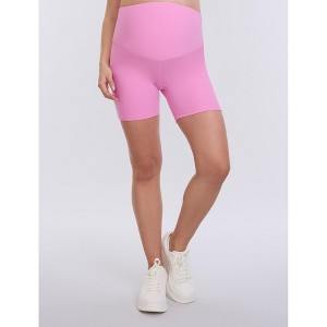 Women's 6 1/2" Maternity Biker Short | Motherhood Maternity - 1 of 4
