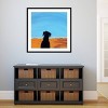 33" x 33" Black Dog in Chestertown by Marjorie Weiss: Giclee Print, Hardwood Frame - Amanti Art - 4 of 4