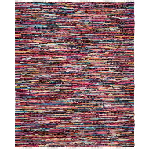 Safavieh Rag Rug RAR125E Light Pink - Multi 8' x 10' Area Rug