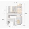 GustoWave Makeup Vanity Desk with Mirror, Dressing Table with 3 Drawers and 11 Storage Shelves, Large Makeup Vanity Set, Vanity Dresser - 4 of 4