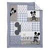 Disney Mickey Mouse - Call Me Mickey Blue, White, and Gray The Adventure Begins Stars and Gingham 3 Piece Nursery Crib Bedding Set - 2 of 4