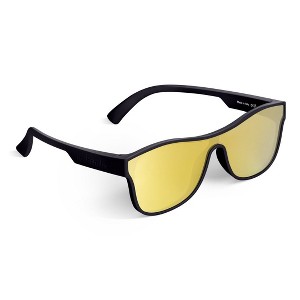 Roshambo Bend-in-Half Flexible Shield Kids Sunglasses | Made in Italy | Polarized Mirrored UV400 Lens | Microfiber Carrying Sleeve Included! - 1 of 4