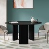 SpassWay 30"H Modern Wood Dining Table Versatile Kitchen Conference Gaming Table with Sturdy Tripod Base in Walnut/Black/Natural Wood - 3 of 4