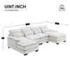 NicBex Sectional Sofa with Double Chaise Lounge Velvet U Shaped Modular Sofa for Living Room & Apartment - 3 of 4