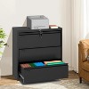 3-Drawer Lateral File Cabinet with Lock, Heavy-Duty Wide Steel Filing Cabinet for Letter, Legal & A4 Documents, Horizontal Storage for Home Office - 2 of 4