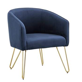 Vivien Gold Finish Velvet Accent Chair - Inspire Q