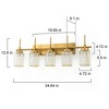 LLHZSY Modern Bathroom Vanity Wall Light Cylinder Bathroom Crystal Wall Sconces - Gold/Black-1/2/3/4/5 light - 4 of 4