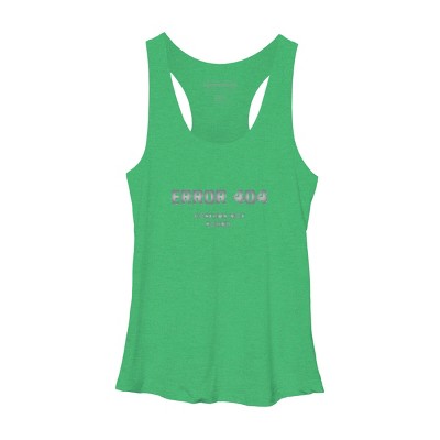 Women's Design By Humans Error 404 Costume not found, Halloween Design By InfaredDesigns Racerback Tank Top