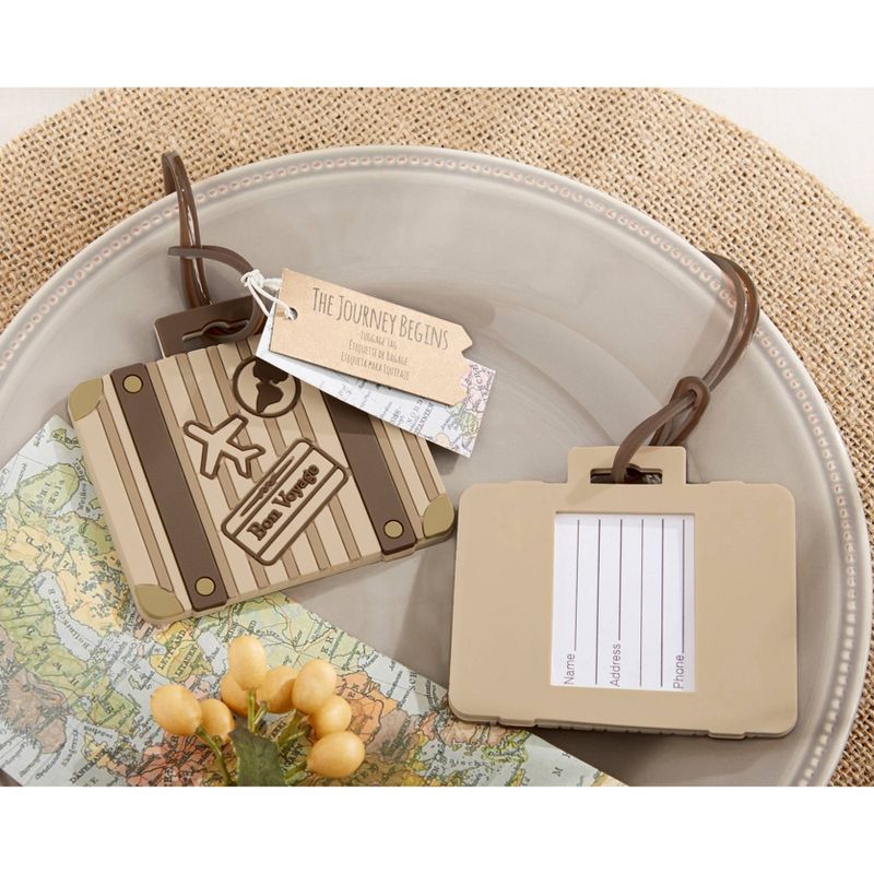 12ct &#39;Let the Journey Begin&#39; Vintage Suitcase Luggage Tag, 2 of 6