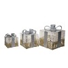 Transpac Metal 12.99 in. Multicolor Christmas Light Up Gift Decor Set of 3 - 3 of 4